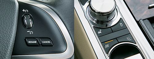 El conjunto de mandos, el “Jaguar Drive control”, permite seleccionar varios modos de conducción y desconectar el control de estabilidad.